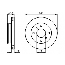 0 986 478 534 BOSCH Тормозной диск