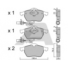 BPVW-1014 AISIN Комплект тормозных колодок, дисковый тормоз