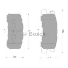 0 986 AB2 669 BOSCH Комплект тормозных колодок, дисковый тормоз