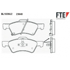 BL1839U2 FTE Комплект тормозных колодок, дисковый тормоз