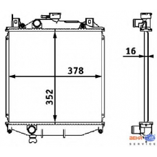 8MK 376 708-201 HELLA Радиатор, охлаждение двигателя