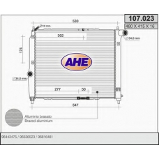 107.023 AHE Радиатор, охлаждение двигателя