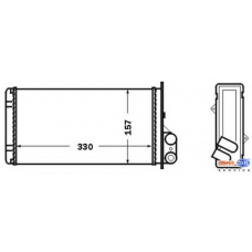 8FH 351 308-541 HELLA Теплообменник, отопление салона