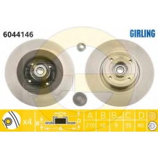 6044146 GIRLING Тормозной диск