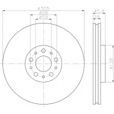 8DD 355 117-951 HELLA PAGID Тормозной диск