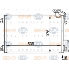 8FC 351 300-514 HELLA Конденсатор, кондиционер