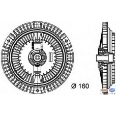 8MV 376 732-351 HELLA Сцепление, вентилятор радиатора