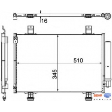 8FC 351 303-491 HELLA Конденсатор, кондиционер