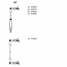 997 BREMI Комплект проводов зажигания