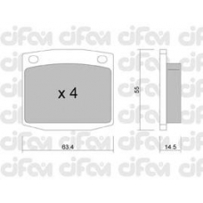 822-486-0 CIFAM Комплект тормозных колодок, дисковый тормоз