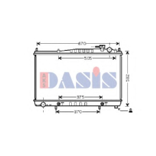 070091N AKS DASIS Радиатор, охлаждение двигателя