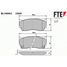 BL1409A2 FTE Комплект тормозных колодок, дисковый тормоз