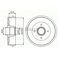 0 986 477 214 BOSCH Тормозной барабан