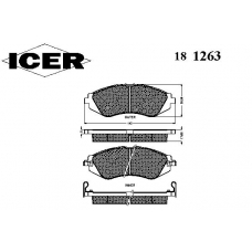 181263 ICER Комплект тормозных колодок, дисковый тормоз