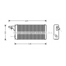 IVA6019 AVA Теплообменник, отопление салона