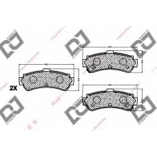 BP1041 DJ PARTS Комплект тормозных колодок, дисковый тормоз