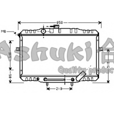 Y550-22 ASHUKI Радиатор, охлаждение двигателя