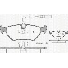 8110 10500 TRIDON Brake pads - rear