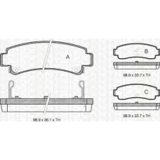 8110 14166 TRIDON Brake pads - rear