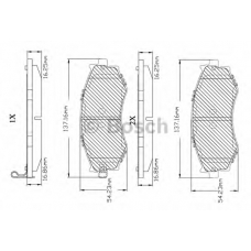 F 03B 150 233 BOSCH Комплект тормозных колодок, дисковый тормоз