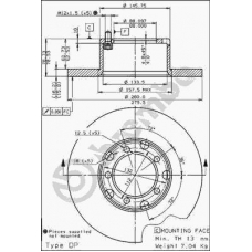 08.3959.20 BREMBO Тормозной диск