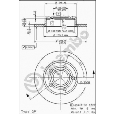 08.5775.11 BREMBO Тормозной диск