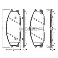 0 986 TB2 379 BOSCH Комплект тормозных колодок, дисковый тормоз