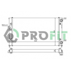 PR 9522A2 PROFIT Радиатор, охлаждение двигателя