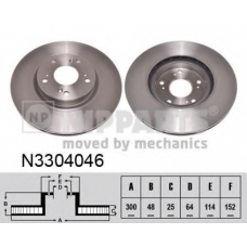 N3304046 NIPPARTS Тормозной диск