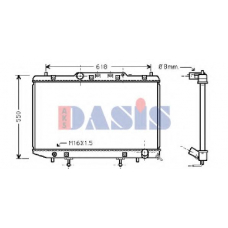 210074N AKS DASIS Радиатор, охлаждение двигателя