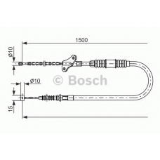 1 987 482 170 BOSCH Трос, стояночная тормозная система