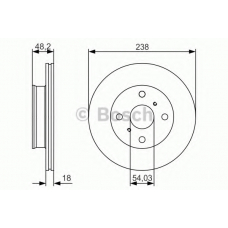 0 986 479 R75 BOSCH Тормозной диск