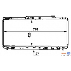 8MK 376 707-391 HELLA Радиатор, охлаждение двигателя