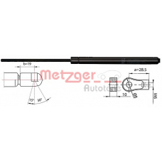 2110404 METZGER Газовая пружина, капот