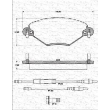 363702161225 MAGNETI MARELLI Комплект тормозных колодок, дисковый тормоз