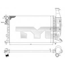 705-0069 TYC Радиатор, охлаждение двигателя