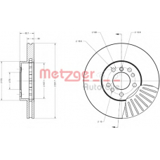 6110380 METZGER Тормозной диск