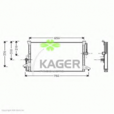 94-5350 KAGER Конденсатор, кондиционер