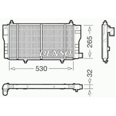 DRM07002 DENSO Радиатор, охлаждение двигателя