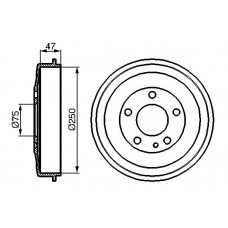 0 986 477 009 BOSCH Тормозной барабан