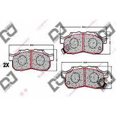 BP1750 DJ PARTS Комплект тормозных колодок, дисковый тормоз