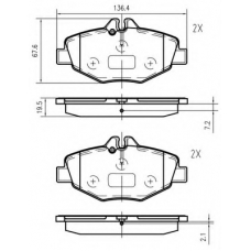 K623400 Vema Комплект тормозных колодок, дисковый тормоз