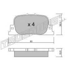 768.0 TRUSTING Комплект тормозных колодок, дисковый тормоз