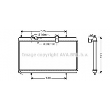 PEA2256 AVA Радиатор, охлаждение двигателя