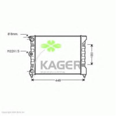 31-1173 KAGER Радиатор, охлаждение двигателя