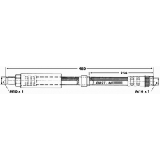 FBH6604 FIRST LINE Тормозной шланг