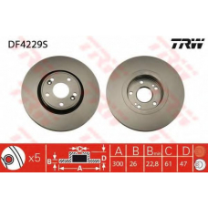DF4229S TRW Тормозной диск
