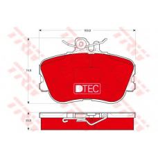 GDB1094DTE TRW Комплект тормозных колодок, дисковый тормоз