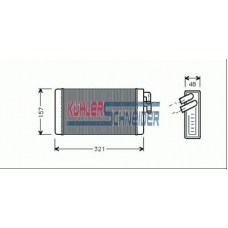 5090401 KUHLER SCHNEIDER Теплообменник, отопление салона