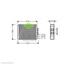 32-0205 KAGER Теплообменник, отопление салона